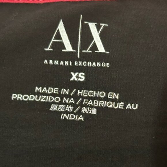 NWOT Vintage Armani Exchange Black Fitted Graphic Tee Cap Sleeve - Picture 9 of 9